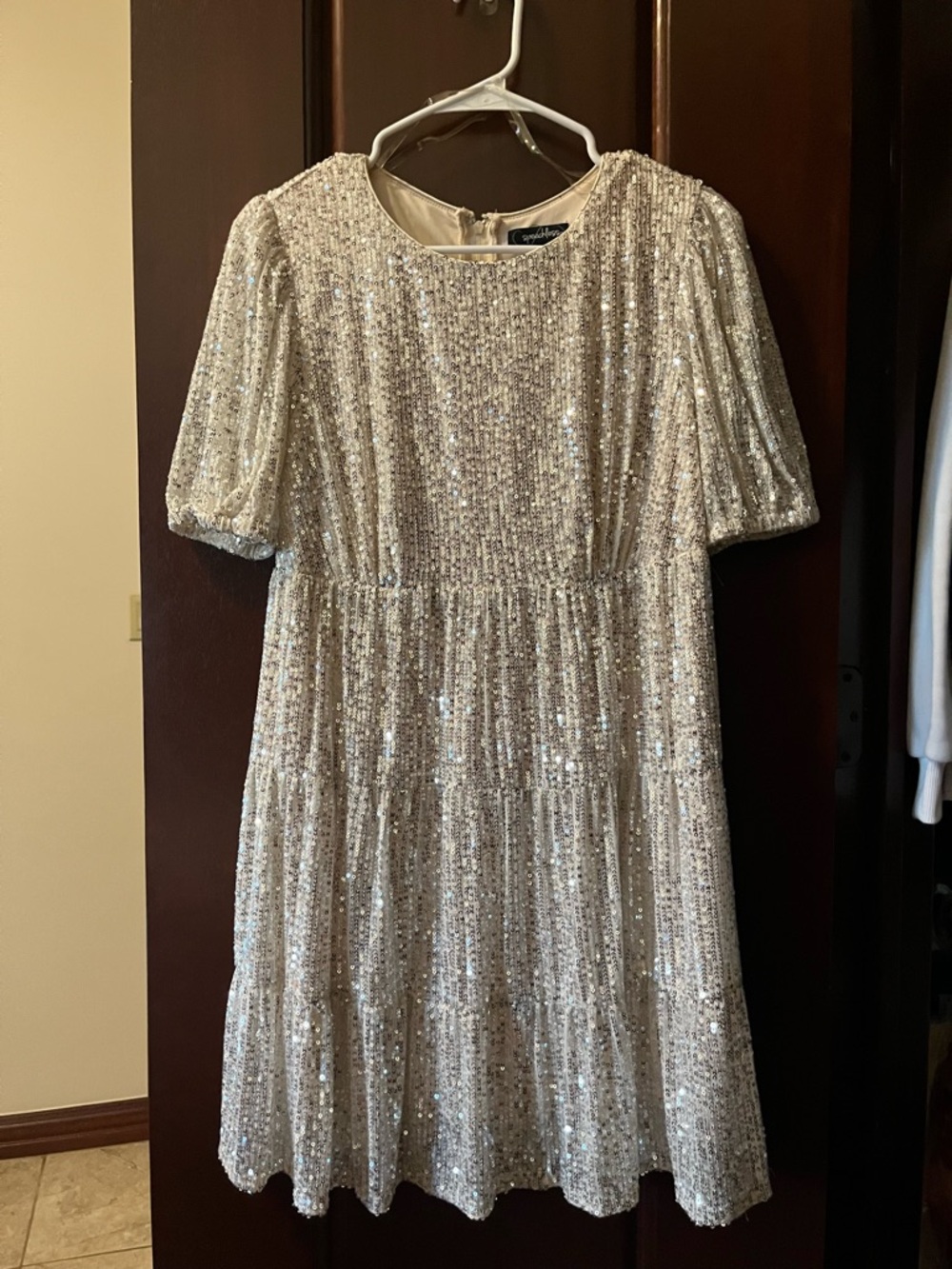 Speechless Champagne Sequin Dress